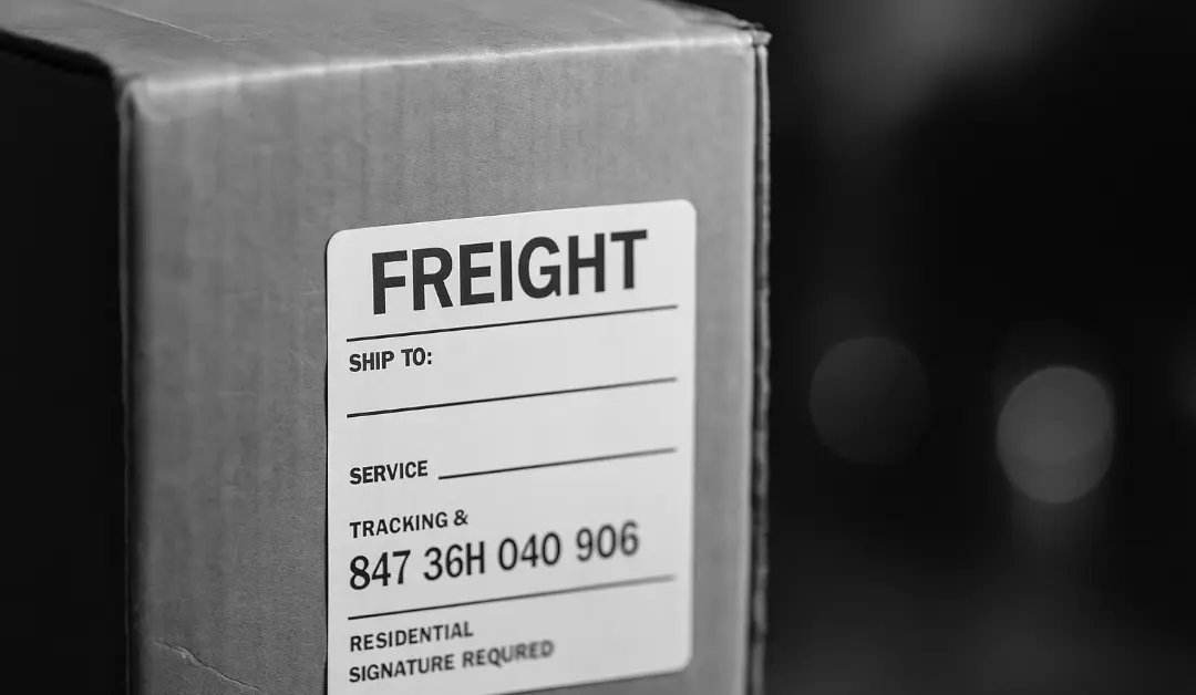 Freight label on a package—a common sight in logistics, but the real complexity lies in what the label doesn't show.