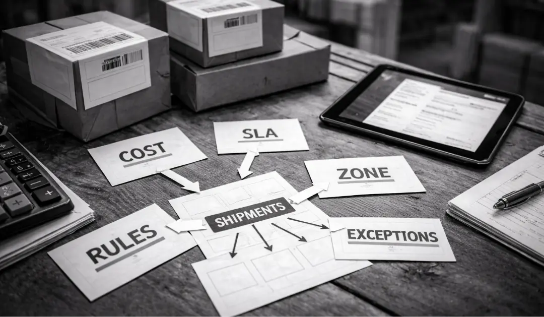 A multi-carrier shipping platform keeps cost, service levels, and exceptions connected to every shipment decision.